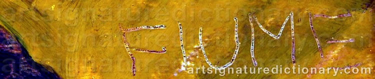 Authentic signature by Salvatore FIUME on  artwork