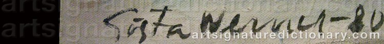 Signature by Gösta WERNER