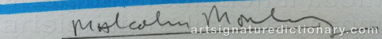 Signature by Malcolm MORLEY
