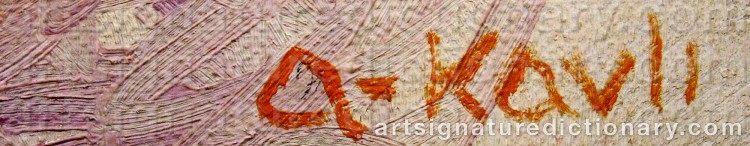 Signature by Arne KAVLI