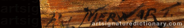 Authentic signature by Paul MERWART on  artwork
