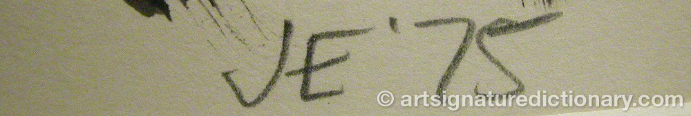 Authentic signature by Jeffrey EDWARDS on artwork