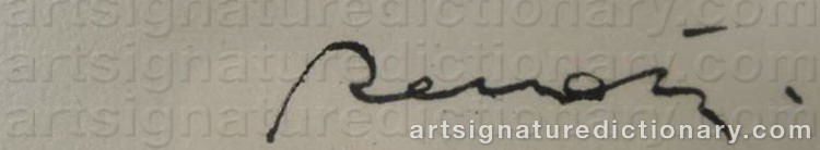 Signature by Pierre Auguste RENOIR