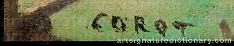 Signature by Jean Baptiste Camille COROT