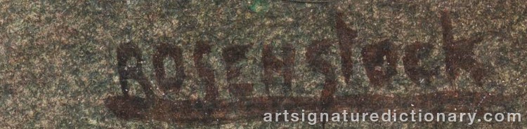 Authentic signature by Isidore ROSENSTOCK on  artwork