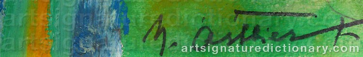 Authentic signature by Nils ASTHER on  artwork