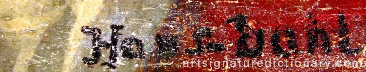 Forged signature of Hans DAHL