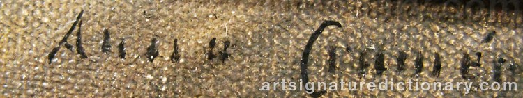 Authentic signature by Anna CRAMÉR on Painting/Watercolour artwork