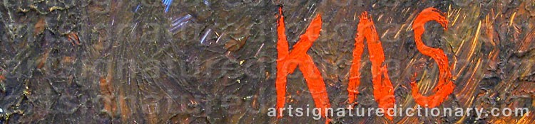 Authentic signature by Kjell Arne SUNDBERG on  artwork
