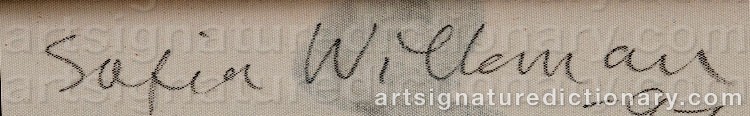 Authentic signature by Sofia WILKMAN on artwork