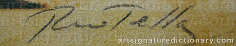 Authentic signature by Mimmo ROTELLA on  artwork