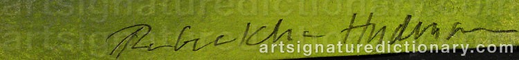 Authentic signature by Rebeckha HYDMAN on  artwork