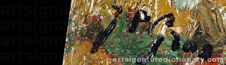 Authentic signature by Jean-Pierre GRAS on  artwork