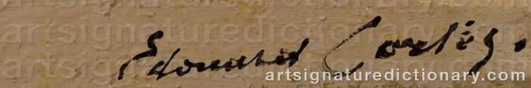 Signature by Edouard Léon CORTES