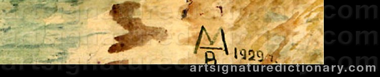 Authentic signature by Maximilian Alexandrovich VOLOSHIN on artwork