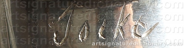 Authentic signature by Jan ‘Kniv Jocke’ OLSSON on Other artwork