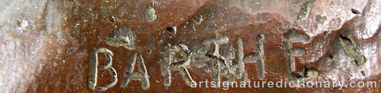 Authentic signature by Richmond BARTHE on  artwork