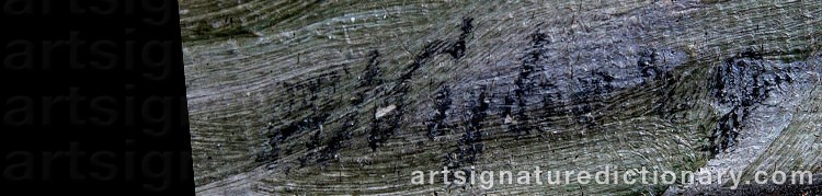 Authentic signature by Hjördis NYBERG on  artwork