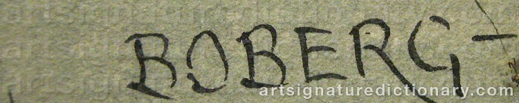 Signature by Ferdinand BOBERG