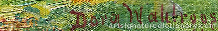 Authentic signature by Dora WAHLROOS on Painting/Watercolour artwork