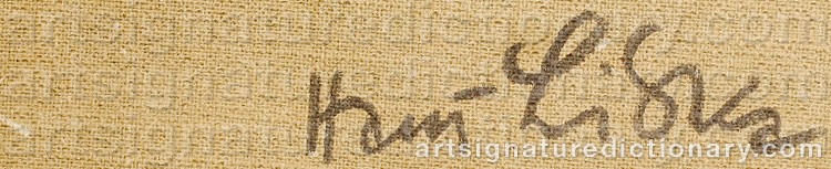 Authentic signature by Hans LISKA on  artwork