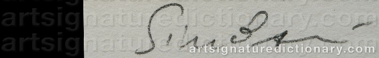 Authentic signature by Nicola SIMBARI on Drawing/Graphic/Print artwork