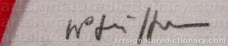 Authentic signature by Werner PFEIFFER on artwork