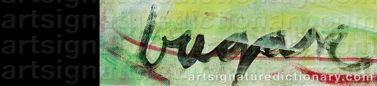 Authentic signature by Iris SANTÉN on Painting/Watercolour artwork