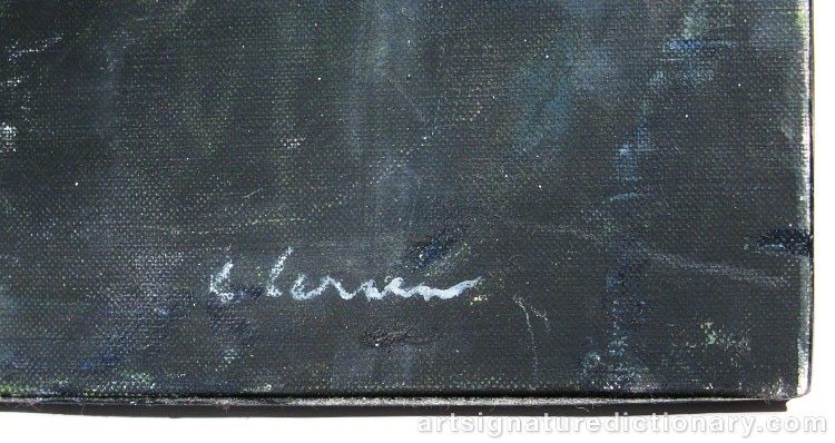 Close-up details showing Lars LERIN signature forgery characteristics
