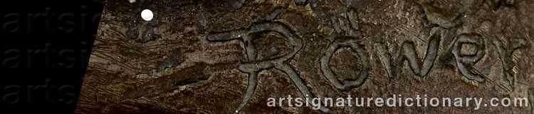 Authentic signature by Josef RÖWER on  artwork