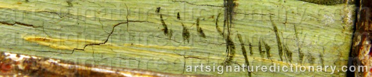 Authentic signature by Jacob Jan Coenraad SPOHLER on artwork