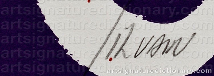 Authentic signature by Christian SILVAIN on  artwork
