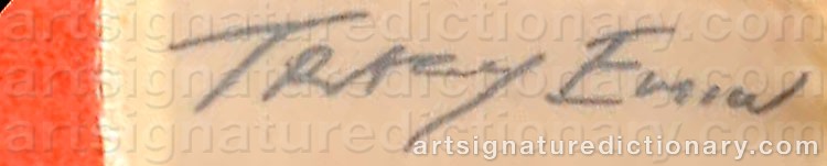 Authentic signature by Tracey EMIN on artwork