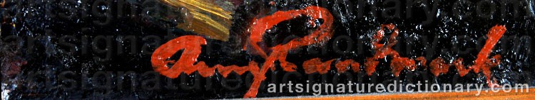 Authentic signature by Arne RANDMARK on  artwork