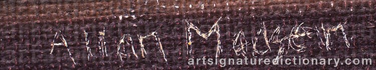 Authentic signature by Allan MADSEN on Painting/Watercolour artwork