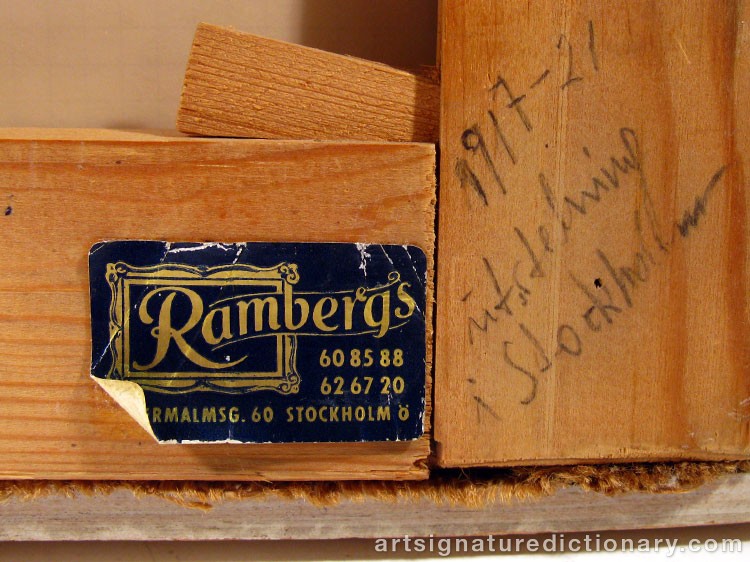 Close-up details showing Edvard MUNCH signature forgery characteristics