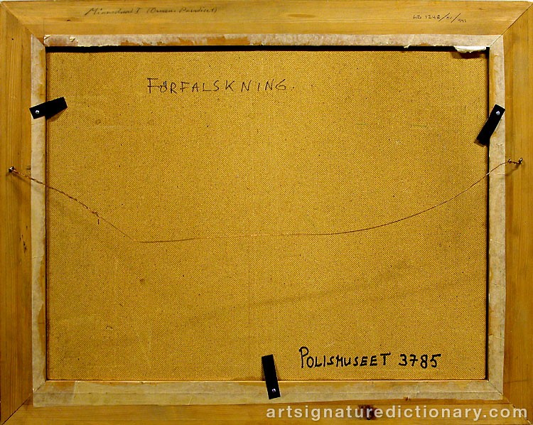 Close-up details showing Stellan MÖRNER signature forgery characteristics