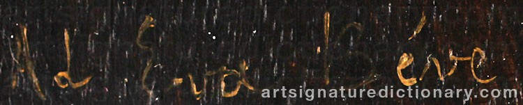 Authentic signature by Eva BÉVE on  artwork