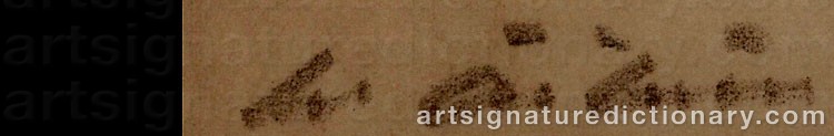 Authentic signature by Werner ÅSTRÖM on artwork