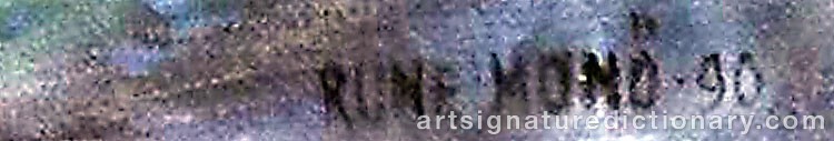 Authentic signature by Rune MONÖ on  artwork