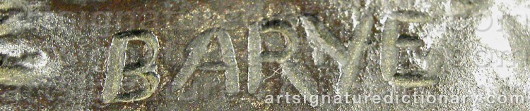 Signature by Antoine-Louis BARYE