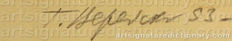 Authentic signature by Georgi Semyonovich VEREISKY on  artwork