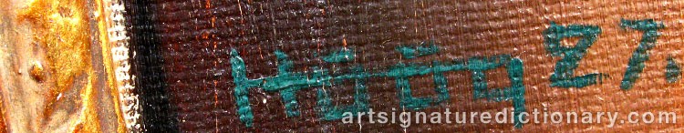 Authentic signature by Birger HÖÖG on Painting/Watercolour artwork