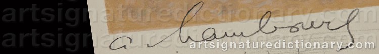 Signature by André HAMBOURG