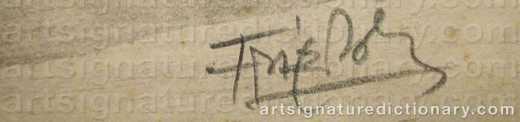 Authentic signature by Johnny FRIEDLÄNDER on artwork