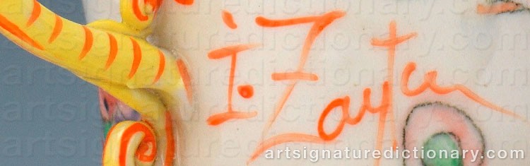 Authentic signature by Irina ZAYTCEVA on  artwork