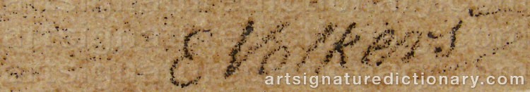 Authentic signature by Emil VOLKERS on Painting/Watercolour artwork