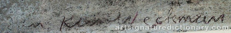 Authentic signature by Jan Kenneth WECKMAN on artwork
