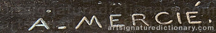 Authentic signature by Antonin MERCIÉ on Sculpture artwork