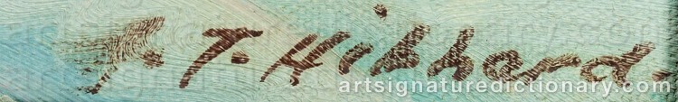 Authentic signature by Aldro Thompson HIBBARD on Painting/Watercolour artwork